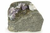 Amethyst Crystals and Chabazite in Basalt - India #220067-1